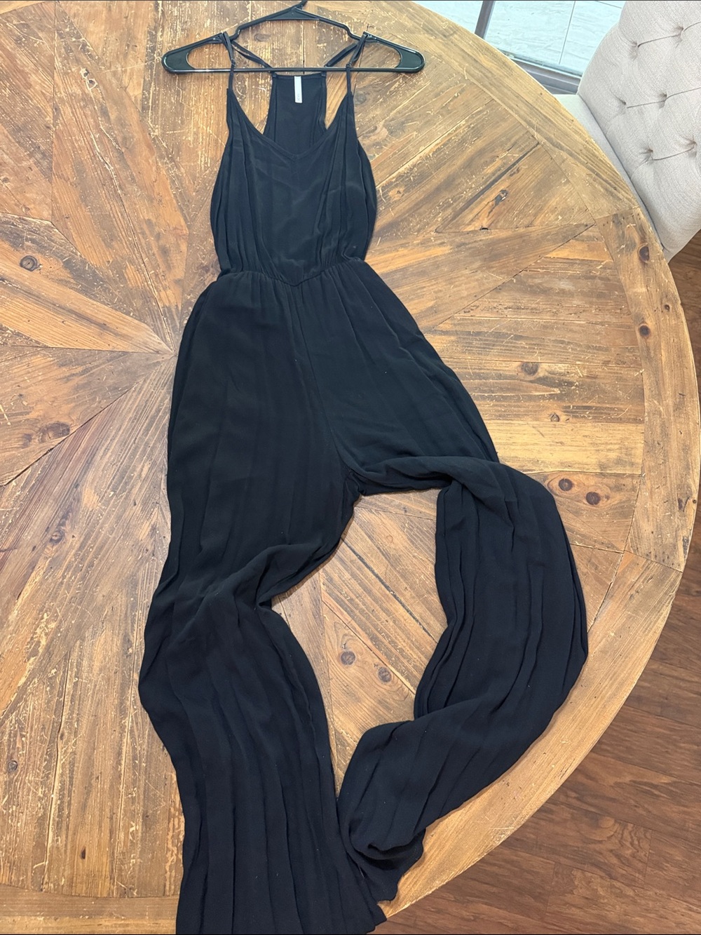 Sage Black Sleeveless Wide-Leg Jumpsuit